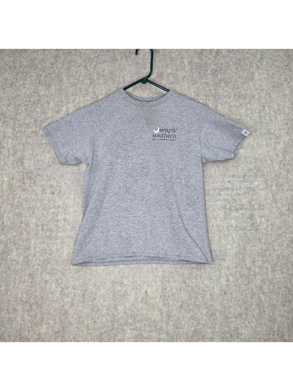 Simply Southern Youth Boys Gray Keep It Simple Dog Graphic Short Sleeve Tee S